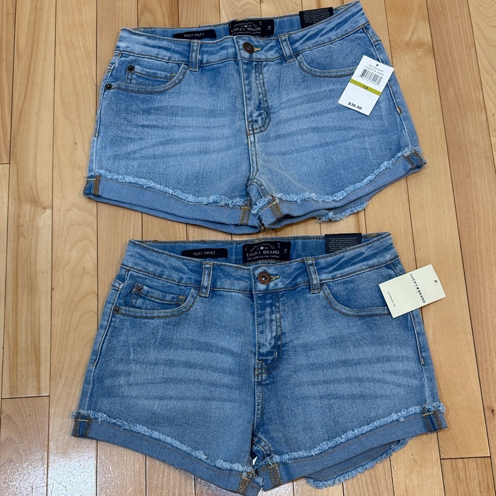 Lucky Brand SIZE 14 Light Blue Jean Shorts
